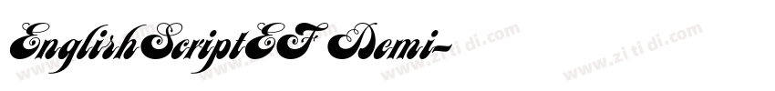 EnglishScriptEF Demi字体转换